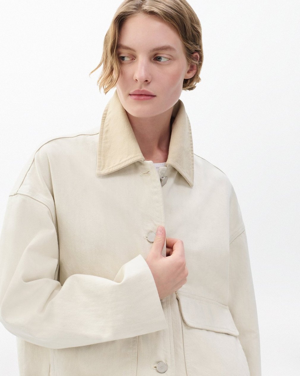 Natalia Denim Jacket - Two Tone Stone - Image 6