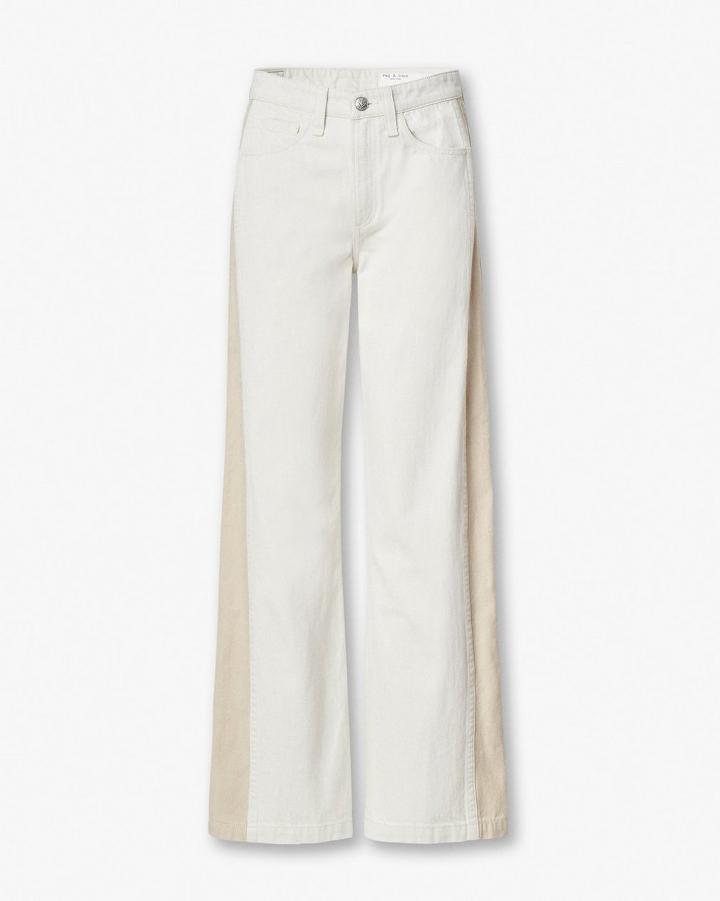 Logan Spliced Wide-Leg Jeans - Two Tone Stone - Image 2