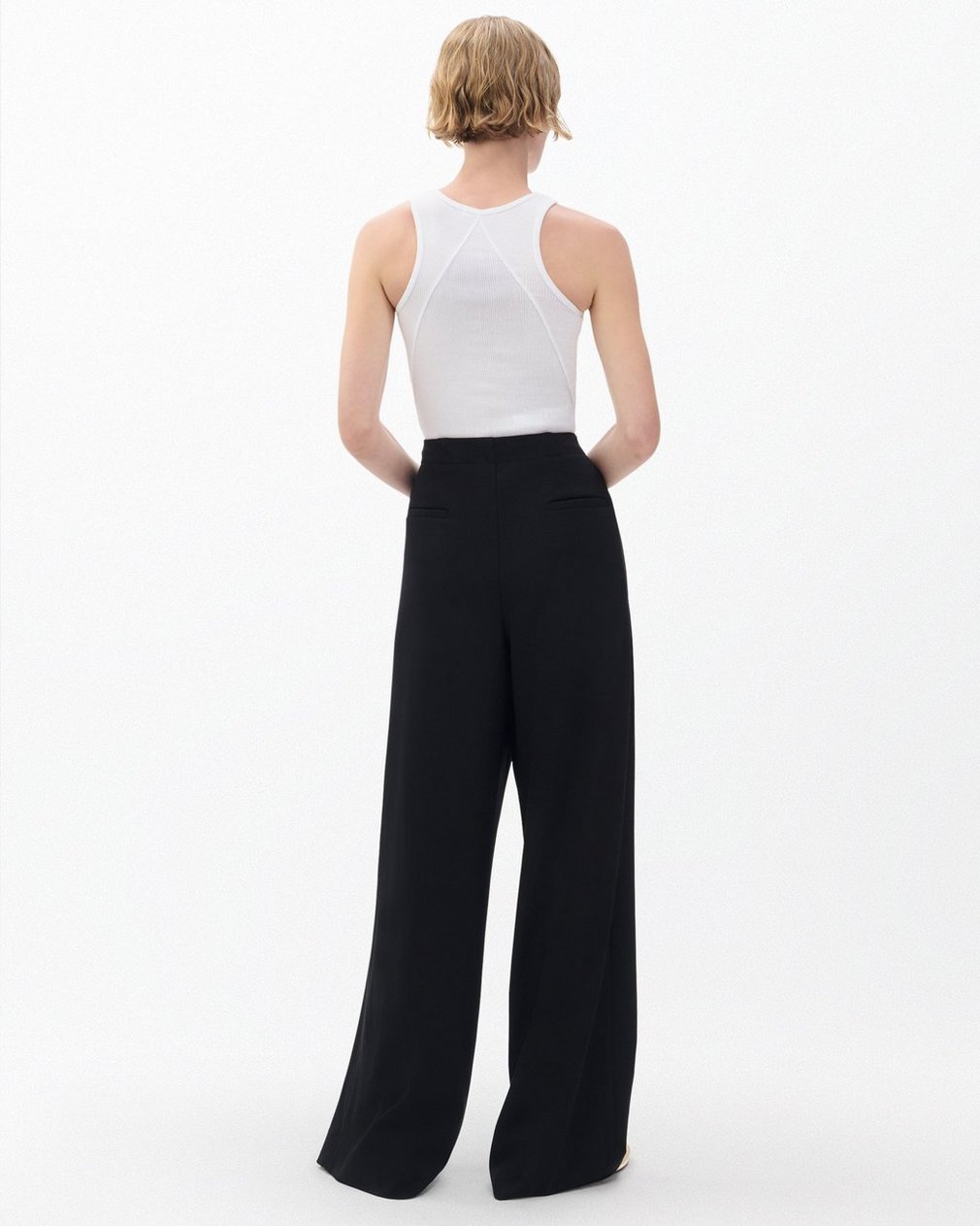 Irina Contrast-Stitch Pants - Black - Image 6