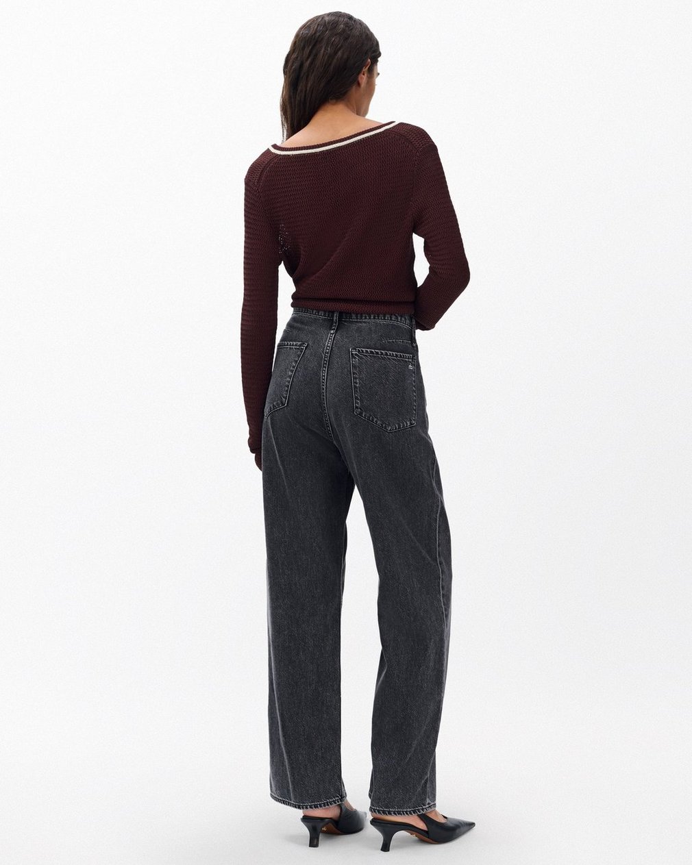 Costi V-Neck Sweater - Chocolate Brown - Image 5