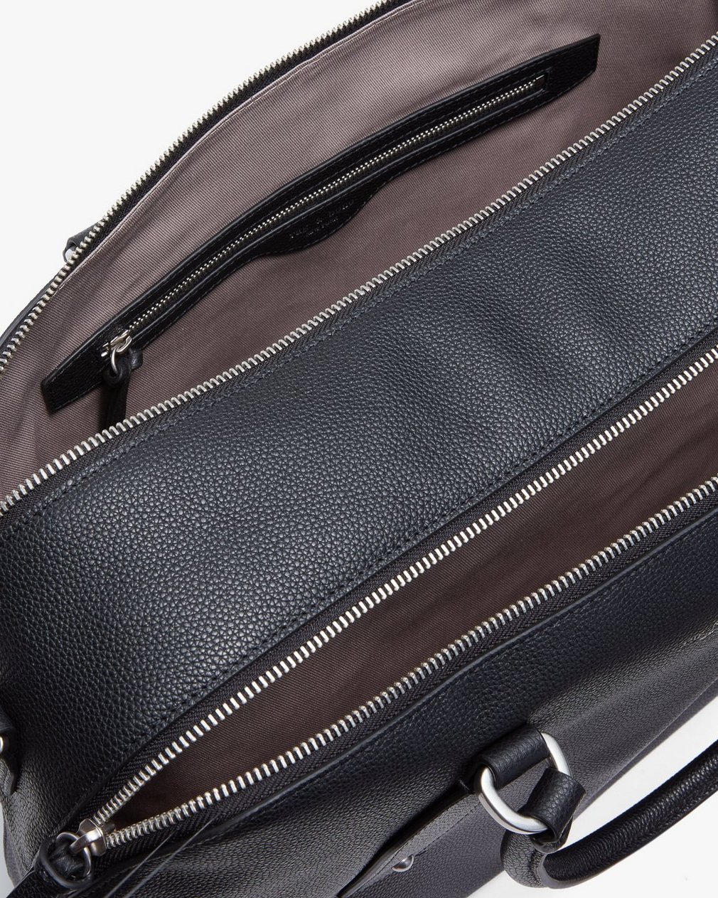 Gramercy Large Leather Satchel - Black - Image 7
