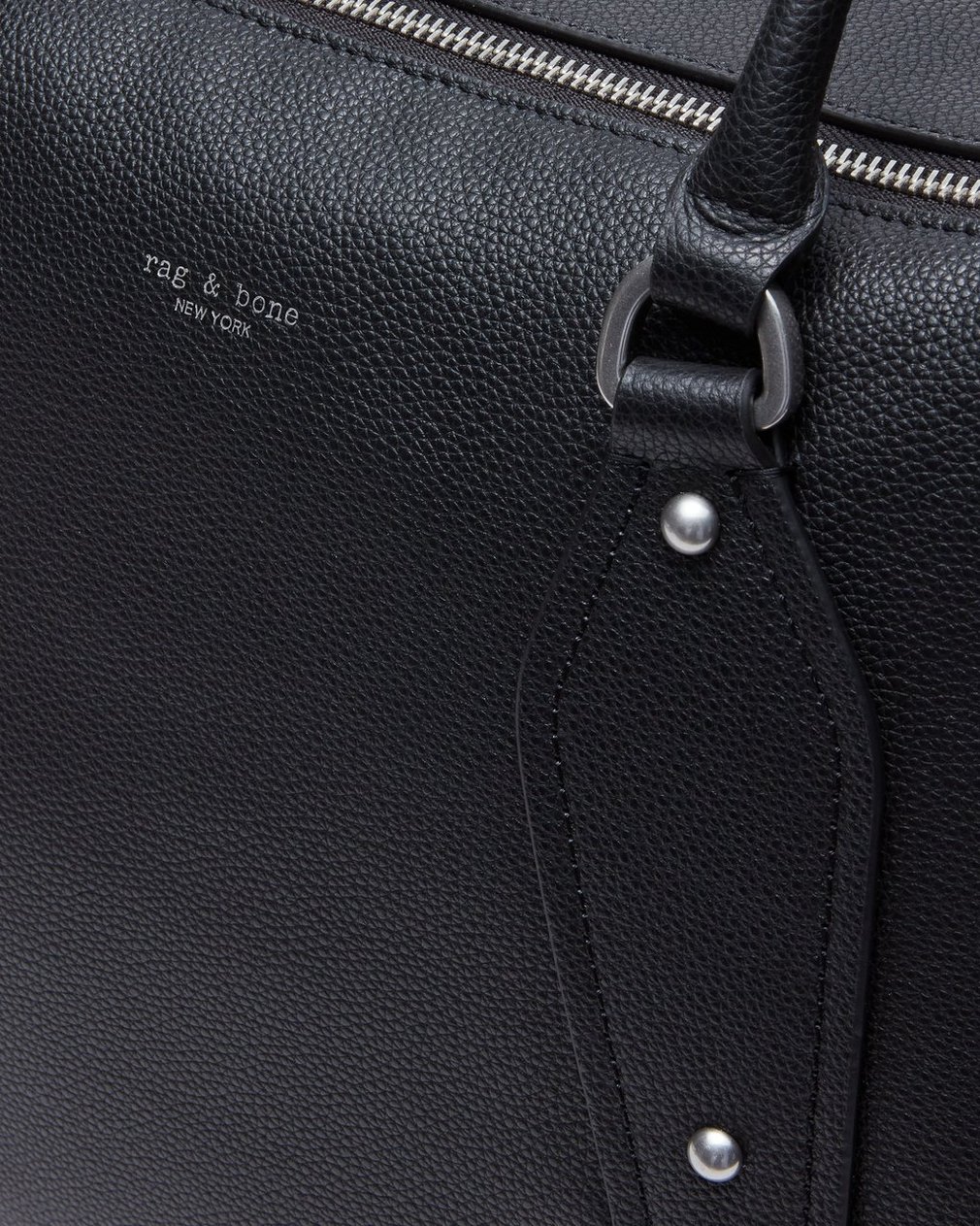 Gramercy Large Leather Satchel - Black - Image 8