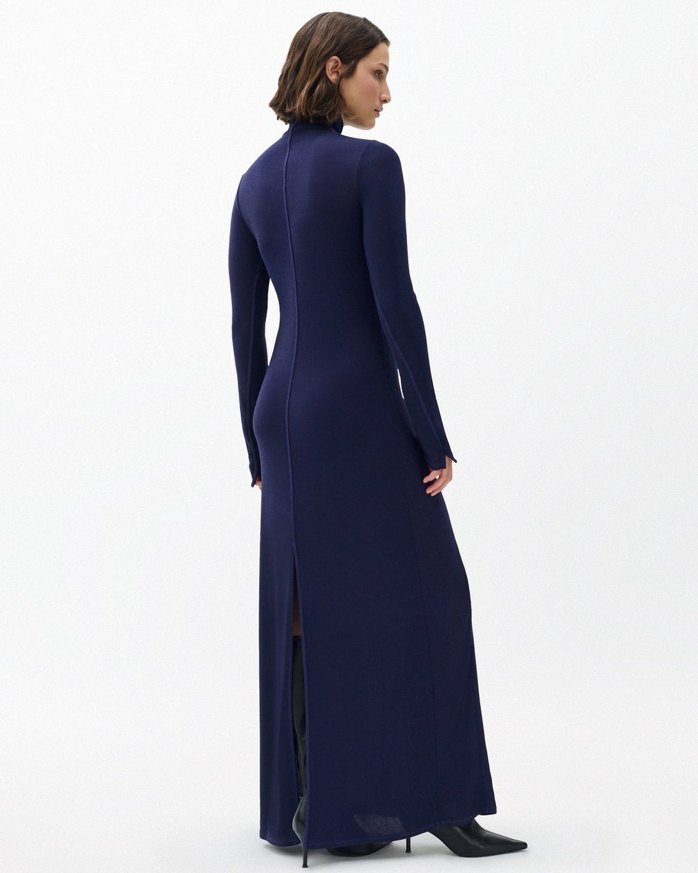 Elsa Metallic Maxi Dress - Dark Blue - Image 6