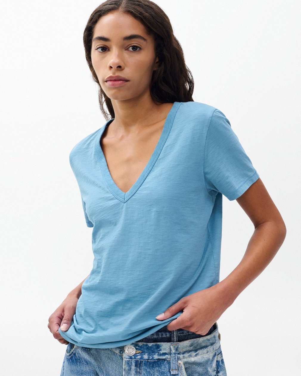 The Slub Vee - Fog Blue - Image 4