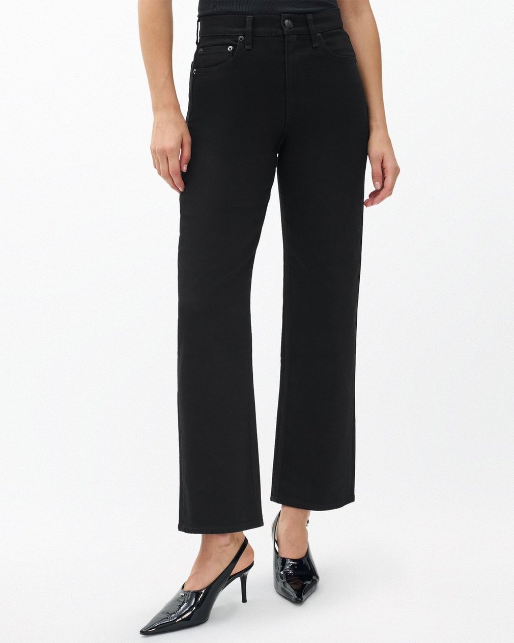 Shea Ankle Relaxed Straight Jeans - Black - Image 4
