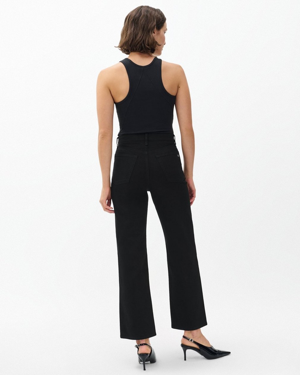 Shea Ankle Relaxed Straight Jeans - Black - Image 6
