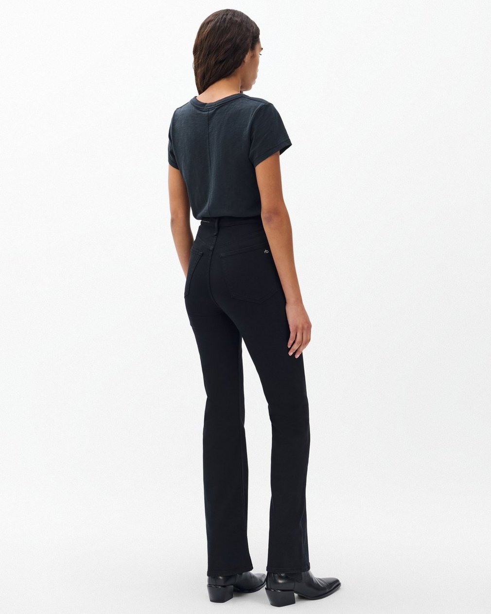 Peyton Bootcut - Black: Mid-Rise Stretch Jean - Image 6