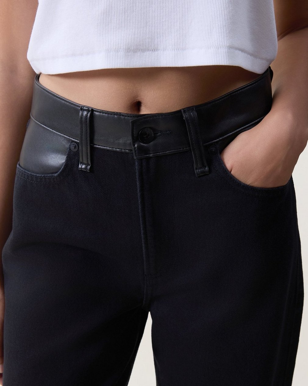 Lori Wide-Leg Jeans - Black Combo - Image 3
