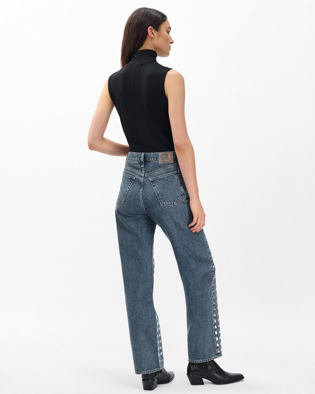 Shea Relaxed Straight Jeans - Kingston Stud - Image 6