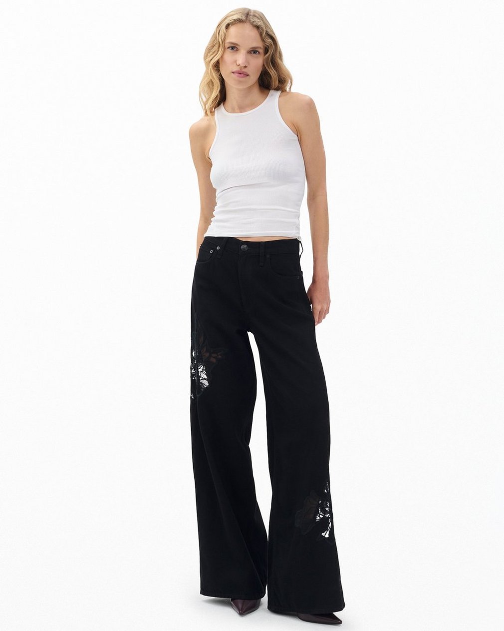 Sofie Wide-Leg Jeans - Black Rinse - Image 3