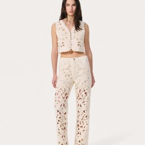 Logan Wide-Leg Jeans - Ecru