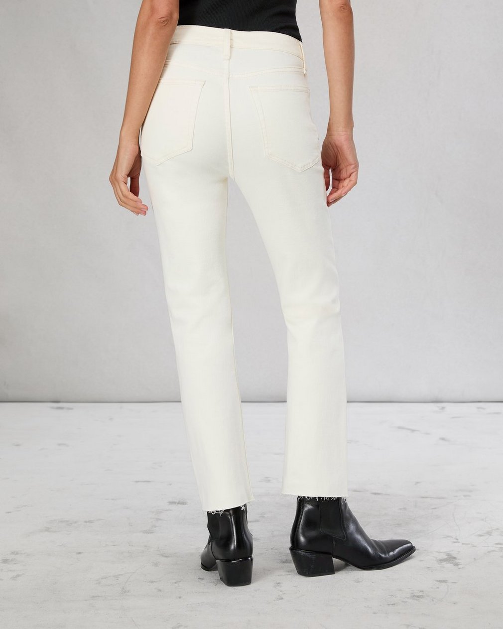 Peyton Ankle Bootcut Jean - Ecru - Image 5