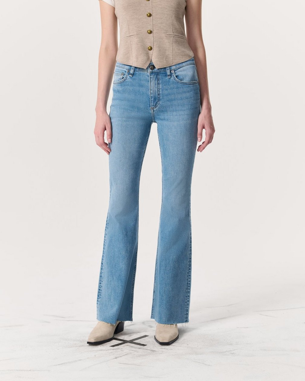 Flexi Dahlia Flare Jeans - Monterosso - Image 3