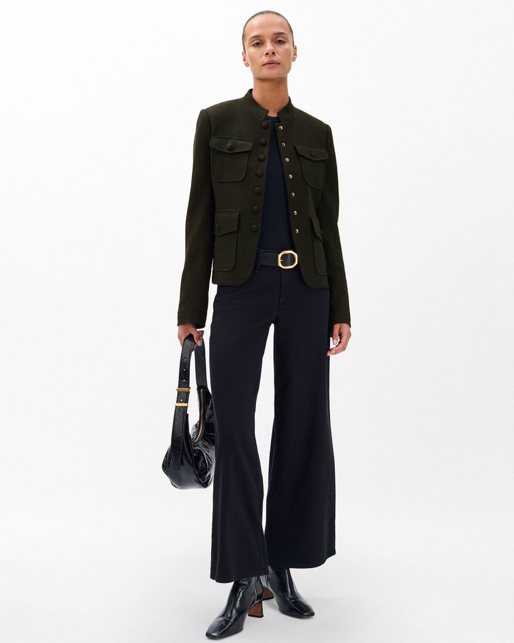 Mercer Japanese Wool Blazer - Army - Image 2