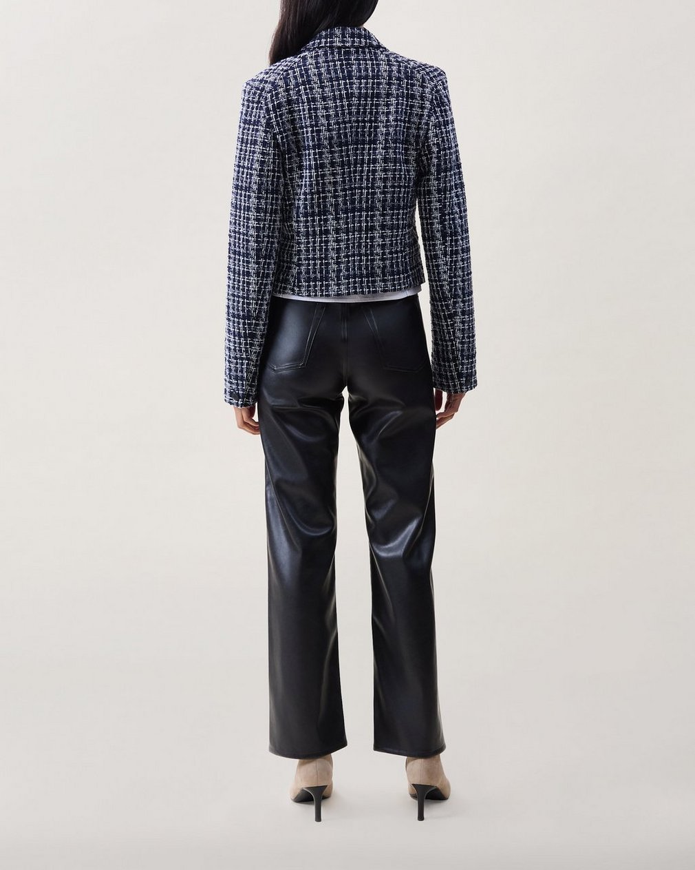 Elvy Tweed Blazer - Navy Multi - Image 2