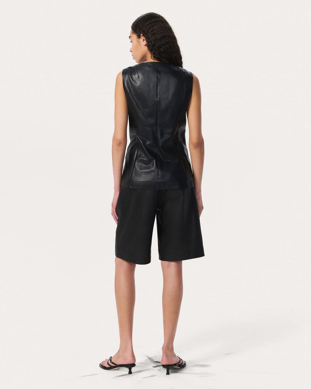 Slade Leather Vest - Black - Image 6