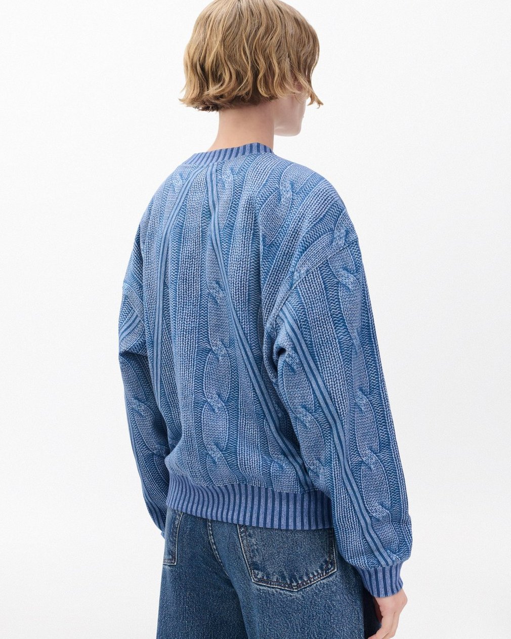 Miramar Cable-Effect Sweatshirt - Indigo - Image 5