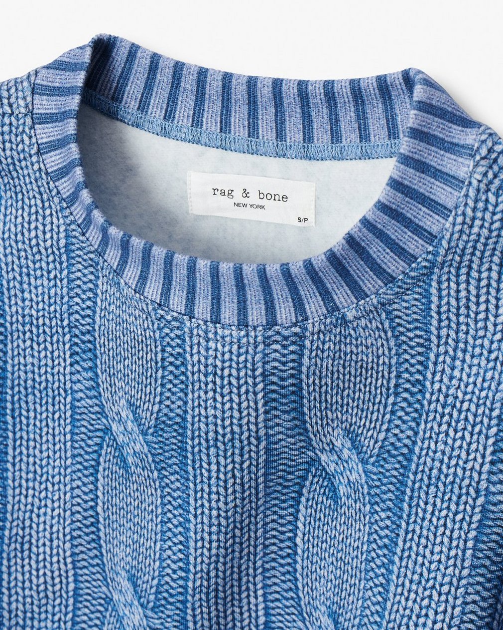Miramar Cable-Effect Sweatshirt - Indigo - Image 6
