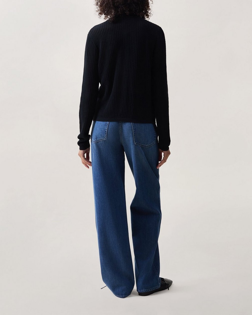 Vivi Open-Knit Cardigan - Black - Image 2