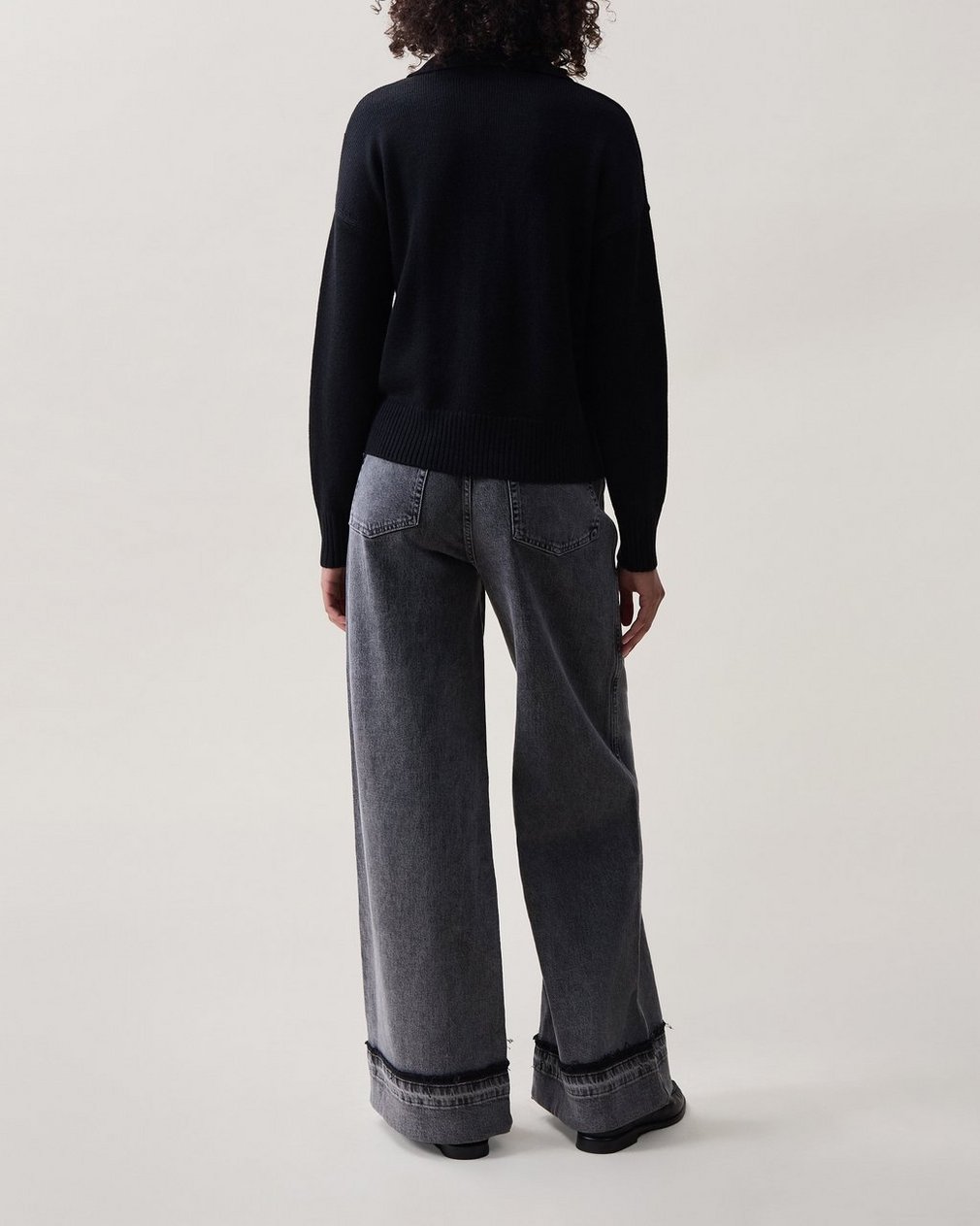 Gretchin Wool-Blend Polo - Black - Image 2