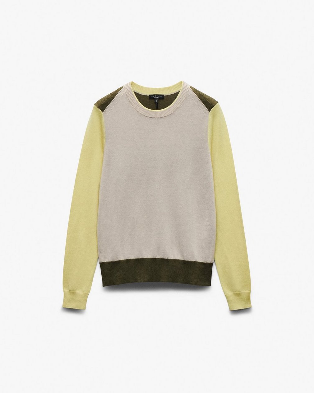Taron Colorblock Wool Sweater - Oatmeal Multi - Image 2