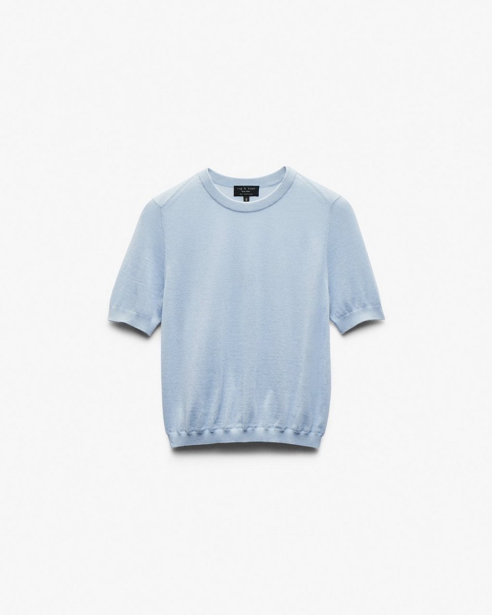 Adeline Lightweight Cashmere Tee - Light Blue - Image 2