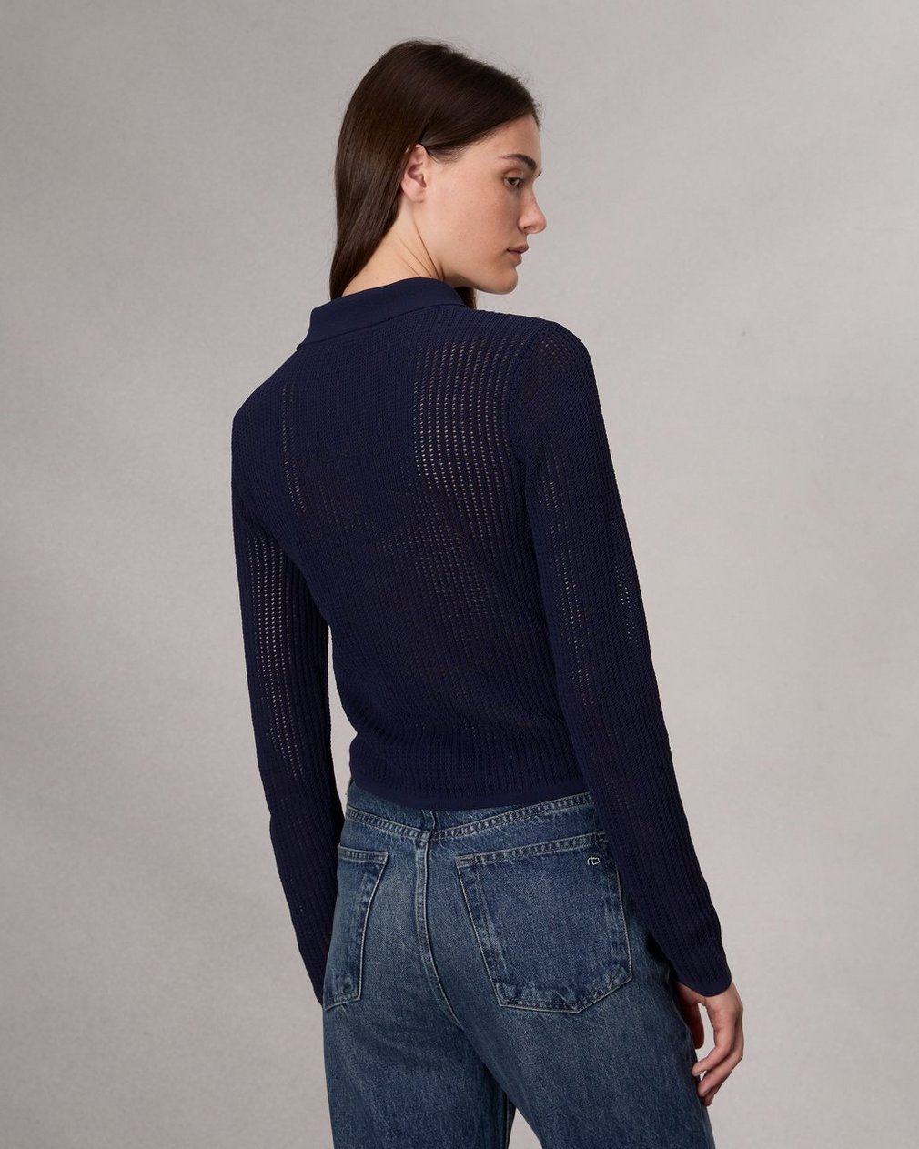 Viola Polo Sweater - Indigo - Image 5