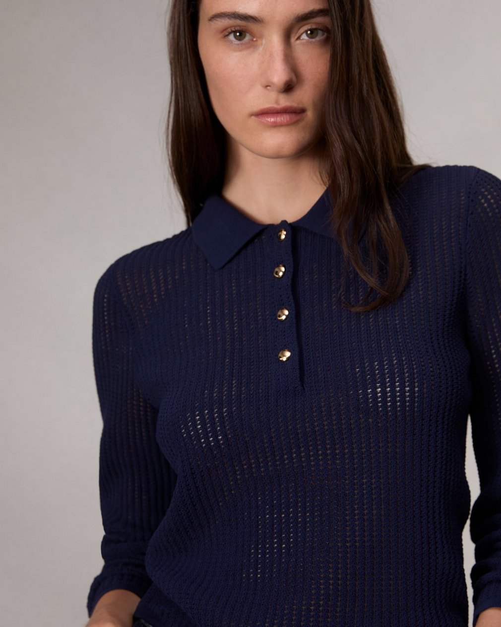 Viola Polo Sweater - Indigo - Image 6