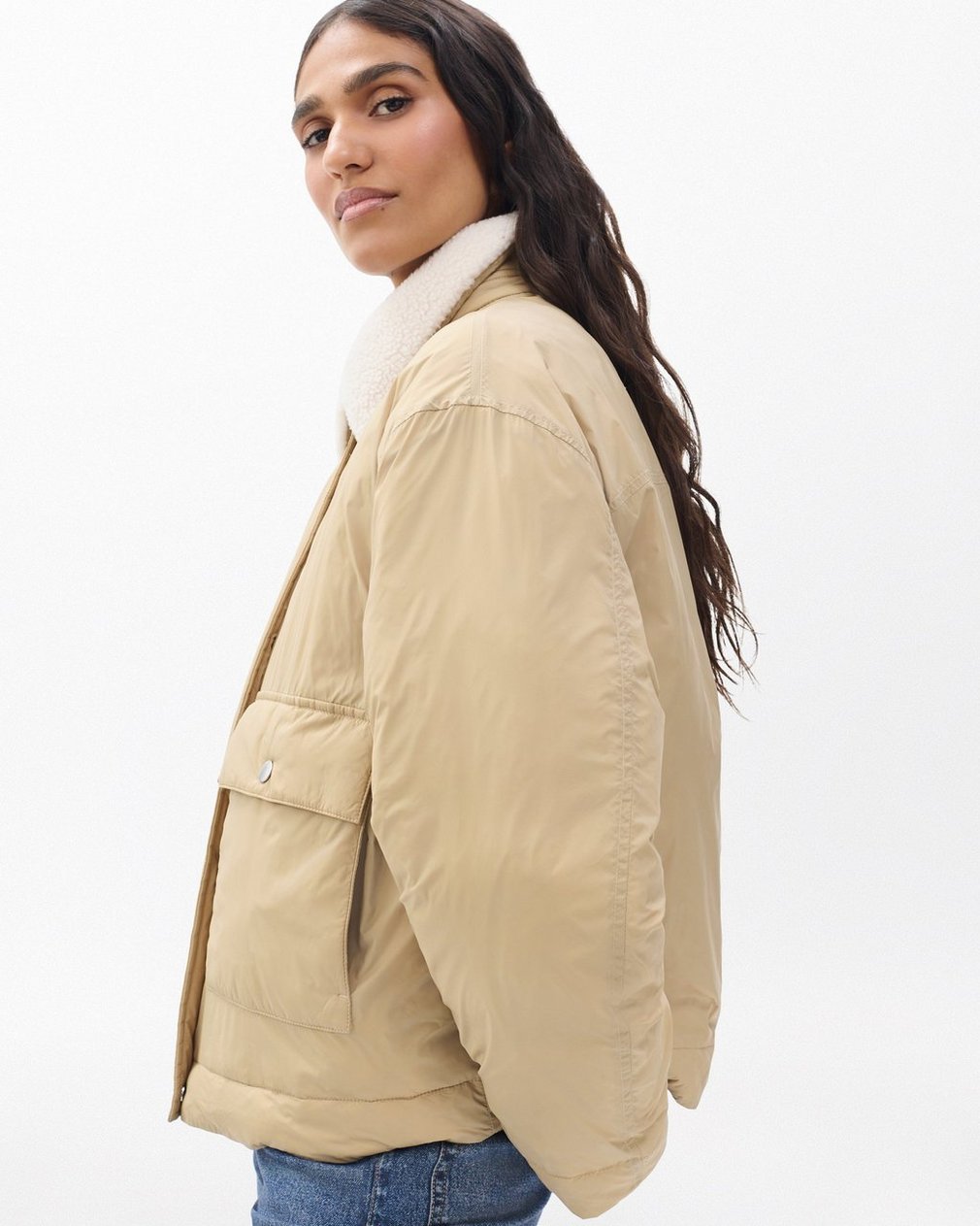 Nonie Puffer Jacket - Khaki - Image 5