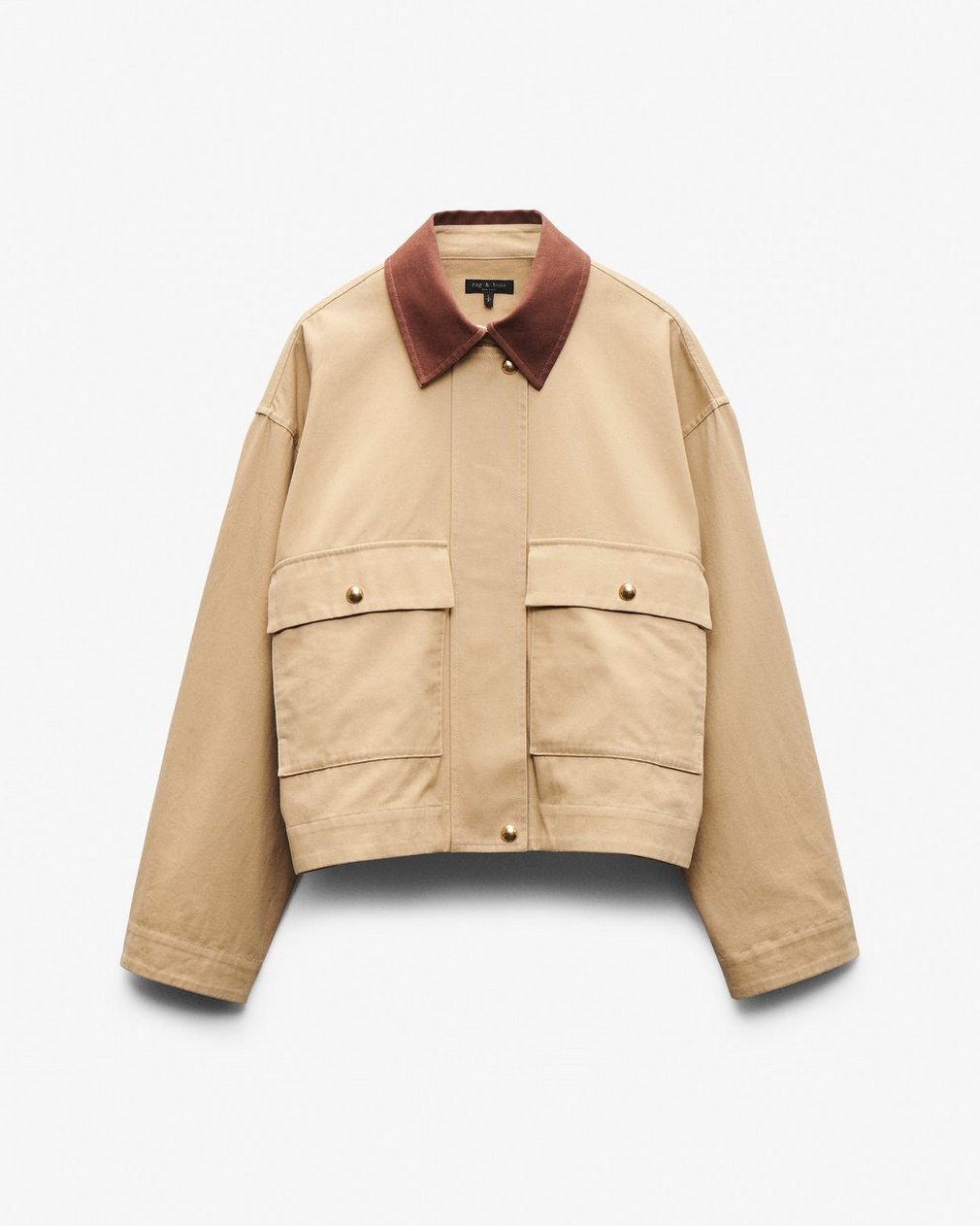 Nonie 2-in-1 Cotton Twill Jacket - Beige - Image 2
