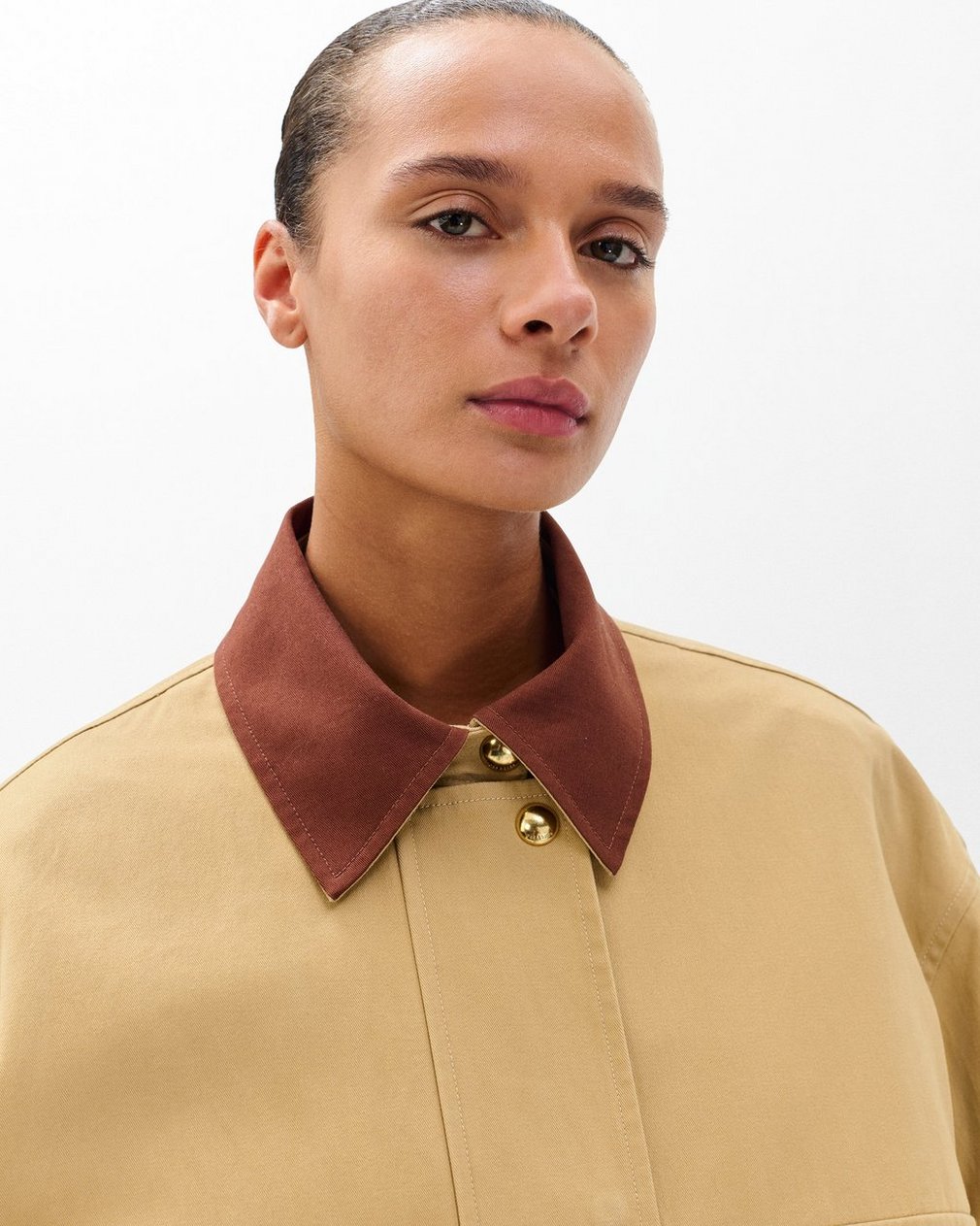 Nonie 2-in-1 Cotton Twill Jacket - Beige - Image 5
