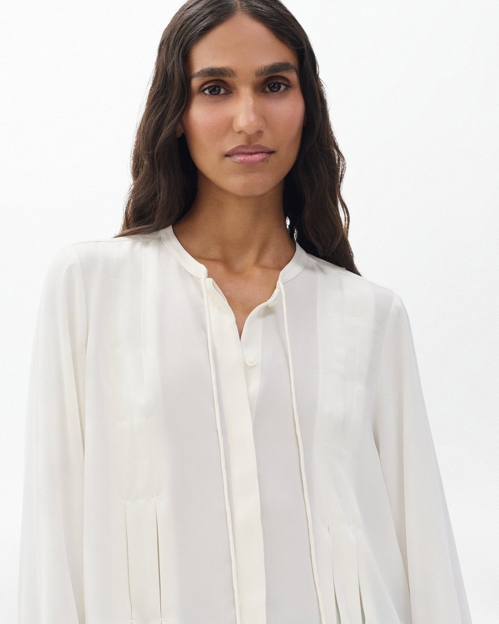 Arden Pleated Blouse - Ivory - Image 5