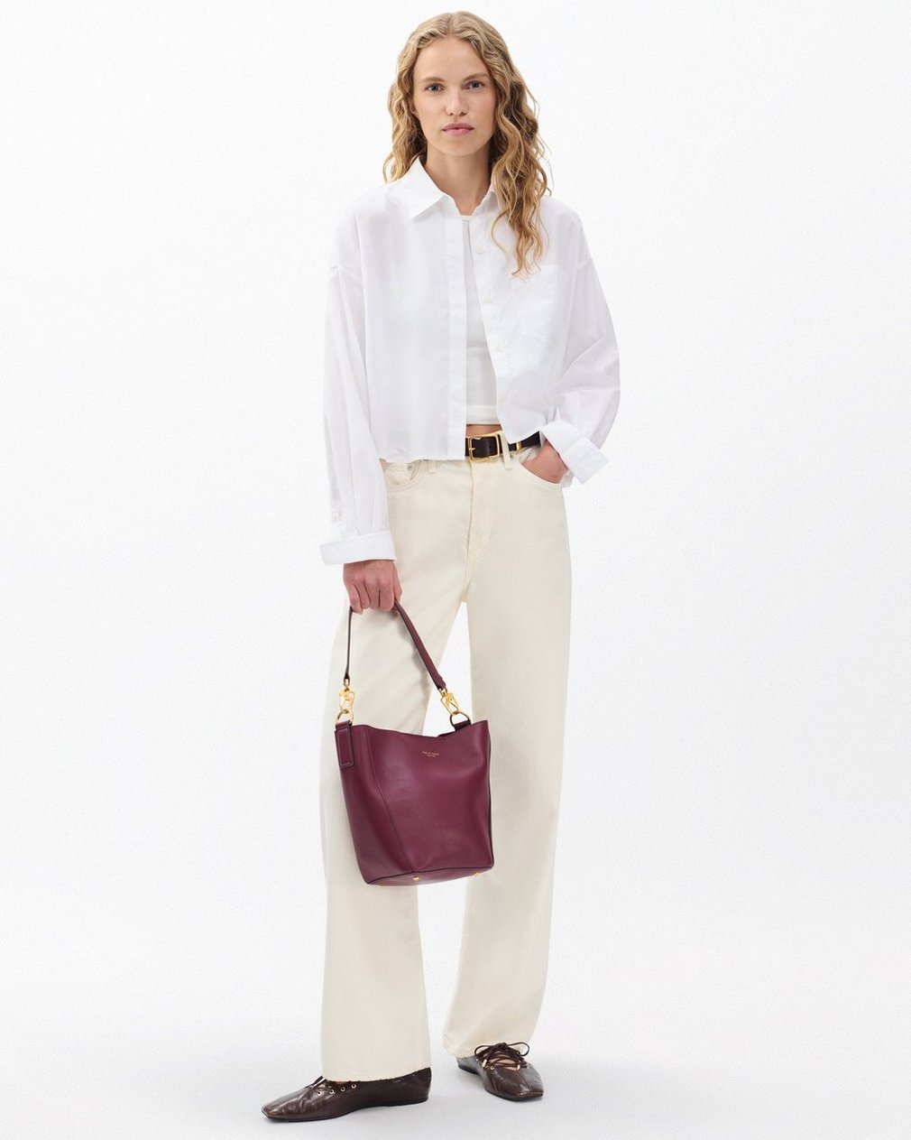 Marin Cropped Shirt - White - Image 3