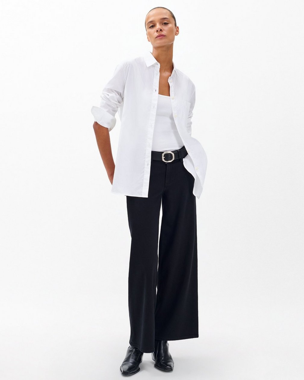Maxine Poplin Shirt - White - Image 3