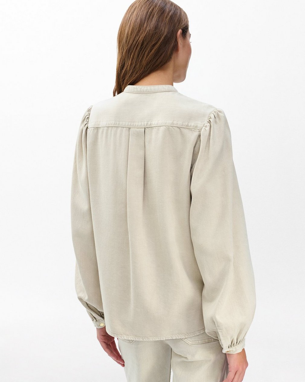 Sandra Denim Blouse - Sand Stone - Image 6