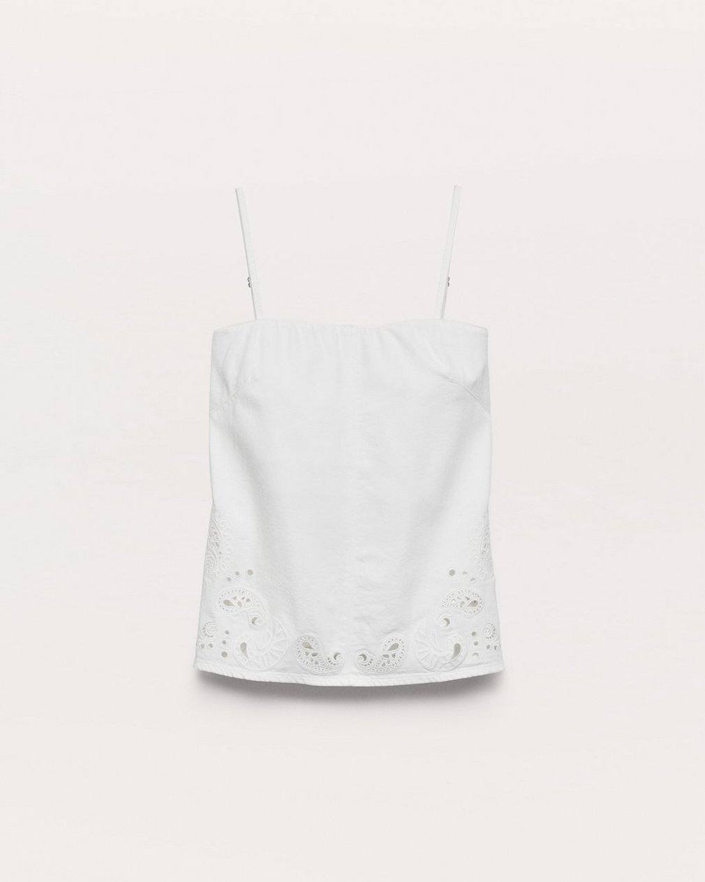Aurora Denim Top - White Eyelet - Image 2