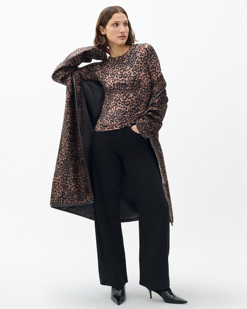 Luca Leopard-Print Long-Sleeve Tee - Leopard - Image 3