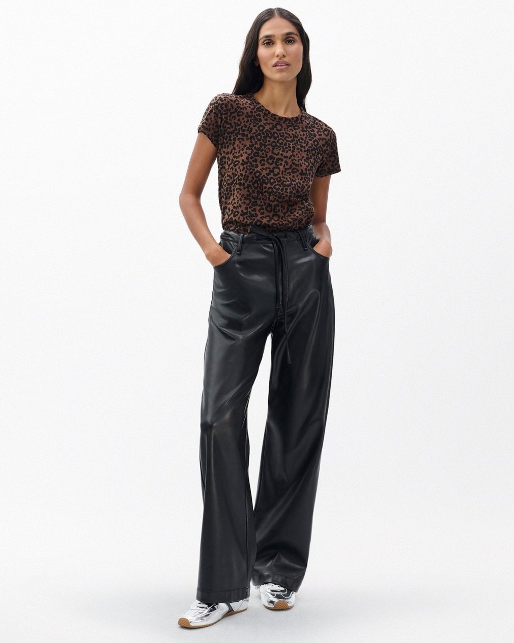Leopard-Print Cotton Tee - Brown Multi - Image 4