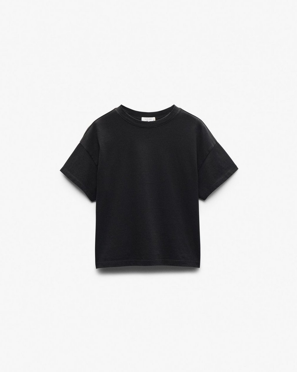 Kelly Boxy Cotton Tee - Black - Image 2