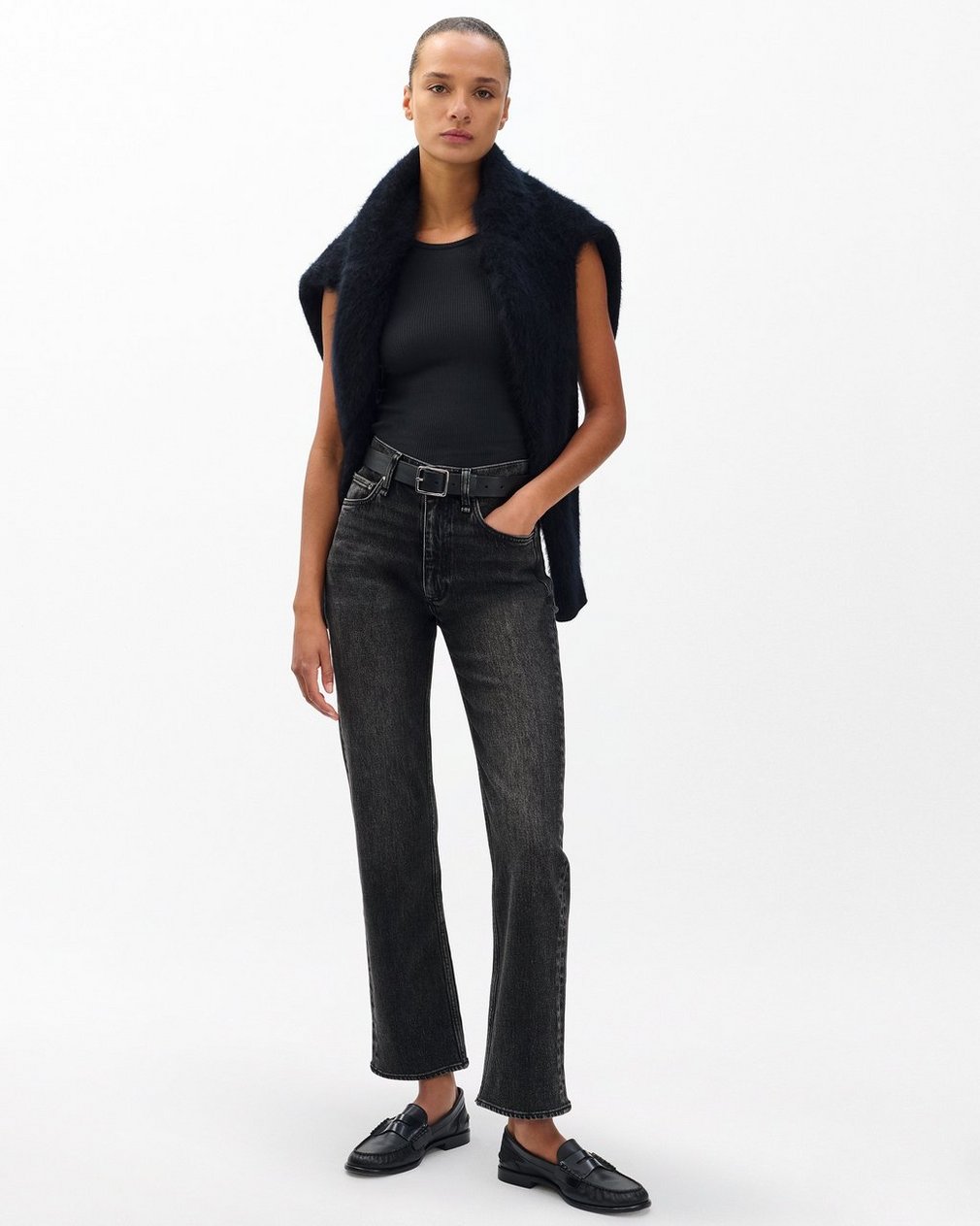 The Essential Rib Tank - Black - Image 3