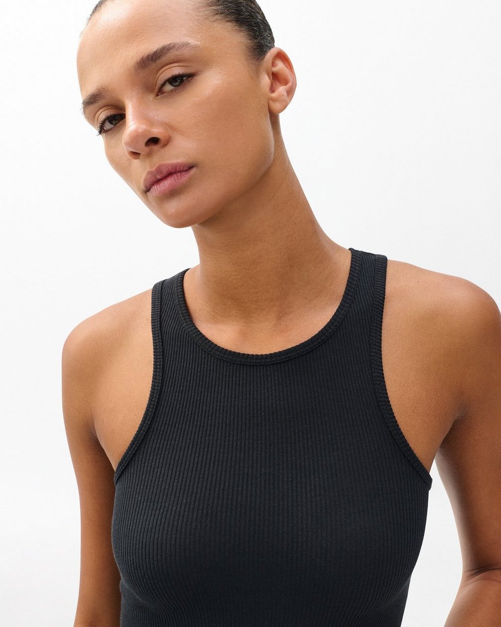 The Essential Rib Tank - Black - Image 5