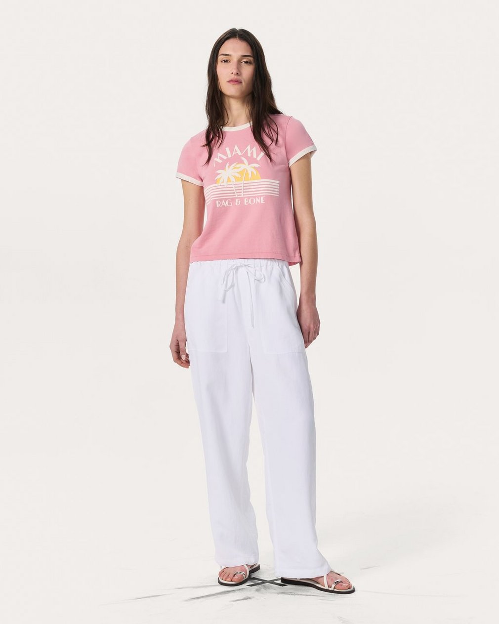 Miami Boxy Graphic Tee - Blush - Image 3