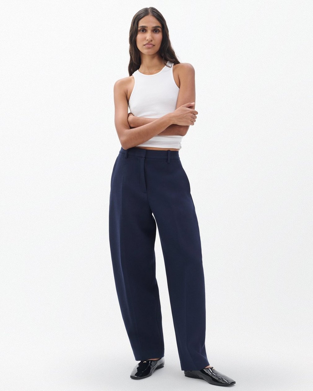 Vicky Tailored Barrel Pants - Sapphire Blue - Image 3