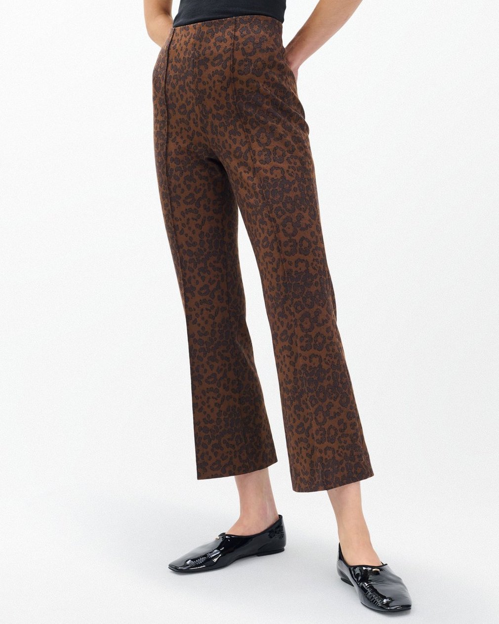 Irina Leopard-Print Kick Flare Pants - Leopard - Image 2