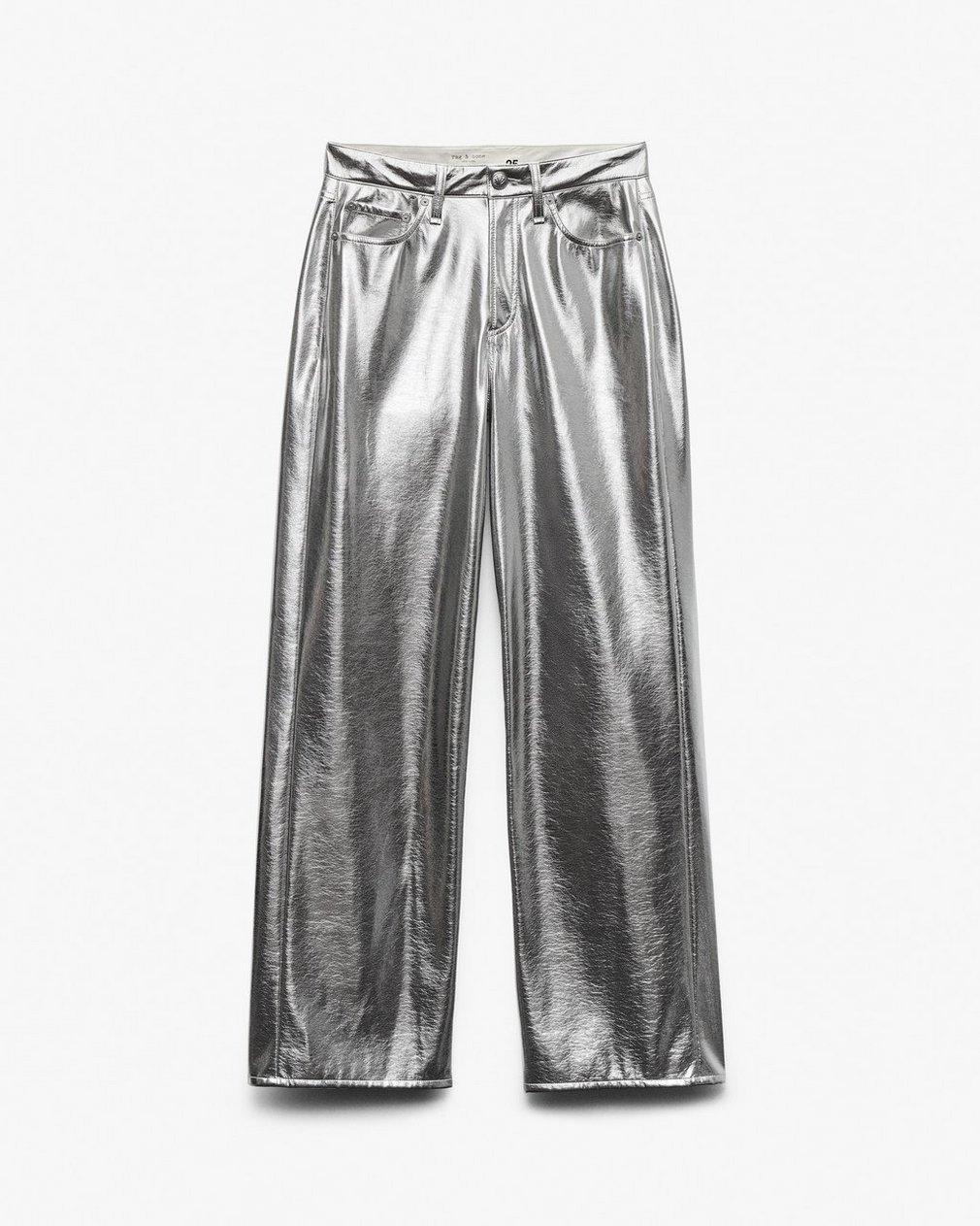 Logan Faux Leather Pants - Silver - Image 2