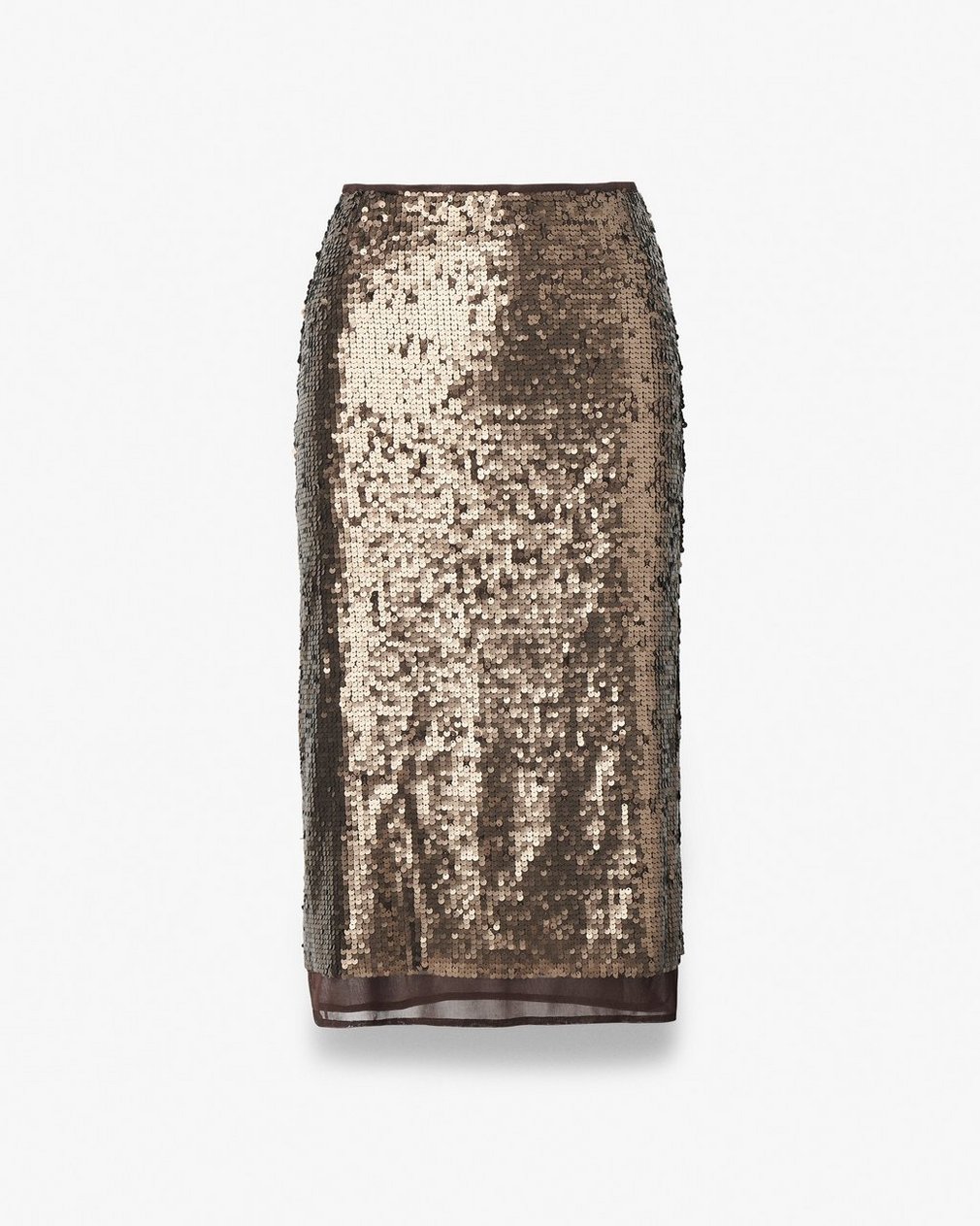Lucy Sequined Skirt - Coffee - Image 2