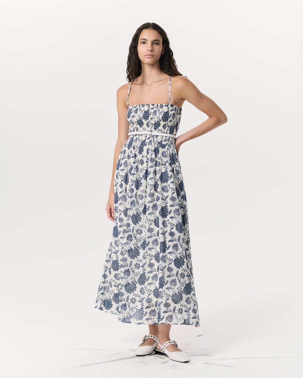 Hallie Floral Cotton-Silk Maxi Dress - Cream Floral - Image 3