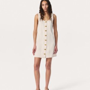 Laney Denim Dress - Ecru