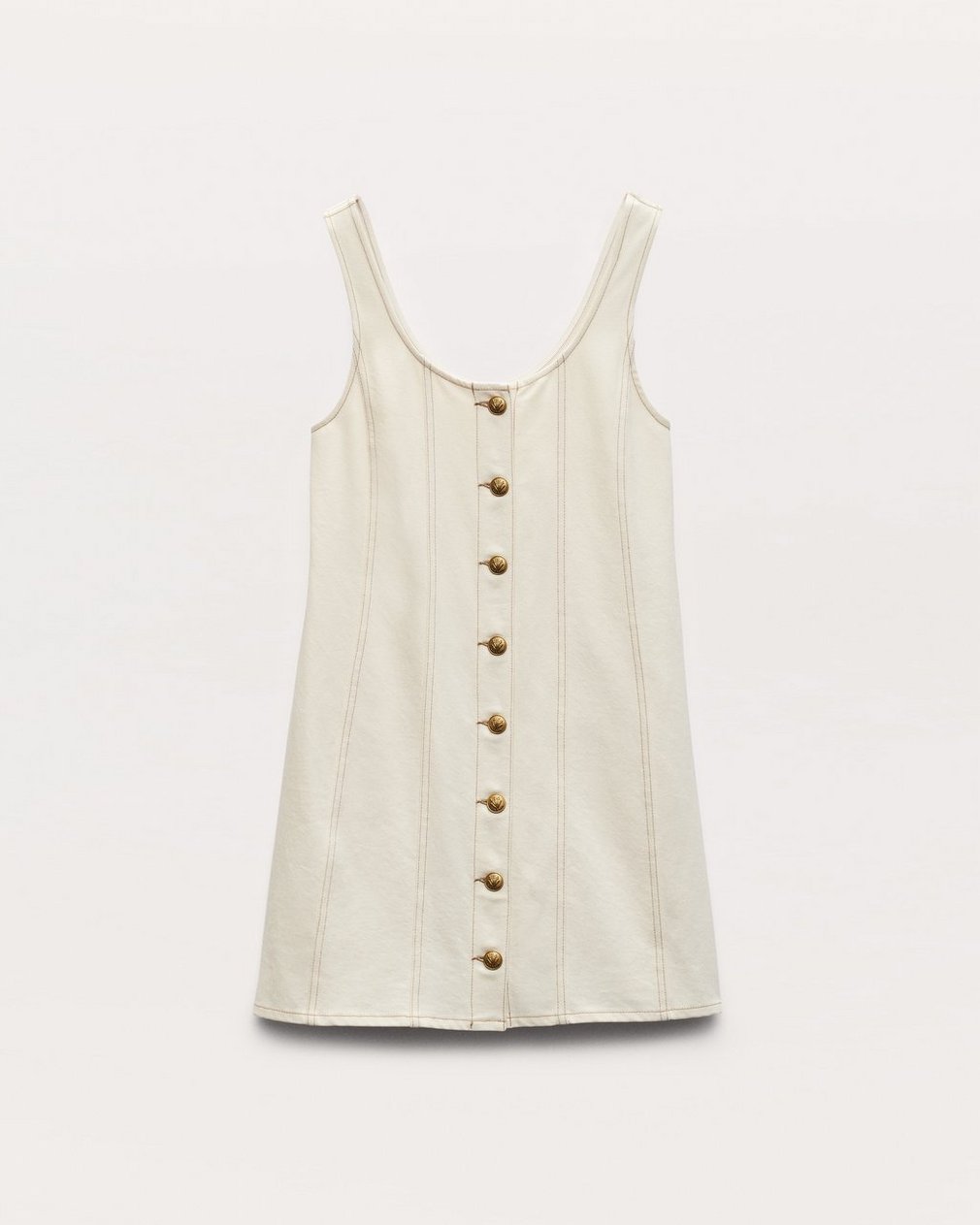 Laney Denim Dress - Ecru - Image 2