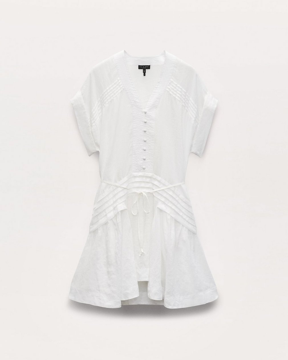 Viviana Pintuck Dress - White - Image 2